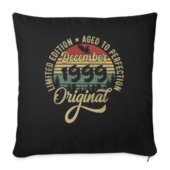 Décembre 1999 - Légende depuis décembre 1999 - Housse de coussin décorative 45 x 45 cm - noir - Devant