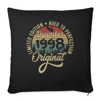 Décembre 1998 - Légende depuis décembre 1998 - Housse de coussin décorative 45 x 45 cm - noir - Devant