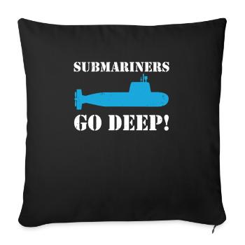 5. Juli Submarine Marine USA Uboot Veteran - Sofakissenbezug 45 x 45 cm - Schwarz - Vorne