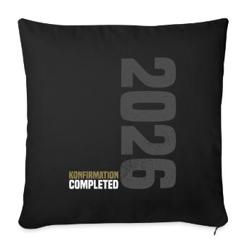 Congratulations Confirmation 2026 - Sofa pillowcase 17,3'' x 17,3'' (45 x 45 cm) - black - Front