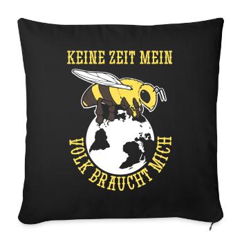 Pas de temps ma colonie a besoin de moi apiculteur - Housse de coussin décorative 45 x 45 cm - noir - Devant