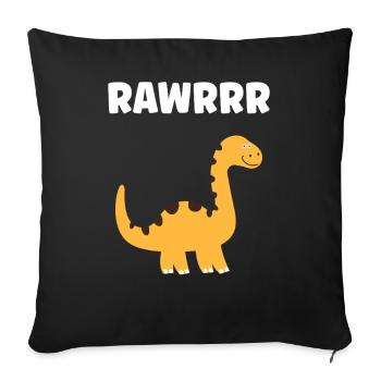 Cute Little Dinosaur - Sofa pillowcase 17,3'' x 17,3'' (45 x 45 cm) - black - Front