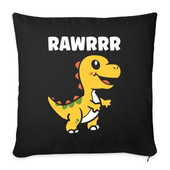 Cute Little Dinosaur - Sofa pillowcase 17,3'' x 17,3'' (45 x 45 cm) - black - Front