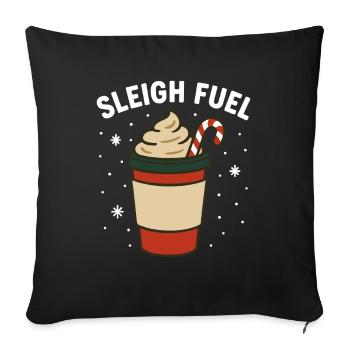 Sleigh Fuel Funny Holiday Cheer Design - Sofa pillowcase 17,3'' x 17,3'' (45 x 45 cm) - black - Front