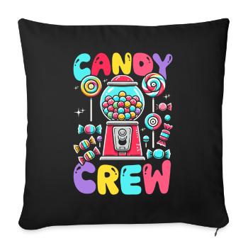 Candy Crew Decoration Candy Lover Sweet Tooth - Sofa pillowcase 17,3'' x 17,3'' (45 x 45 cm) - black - Front