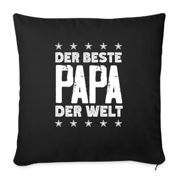 Funny Father's Day Gift Dad Beer - Sofa pillowcase 17,3'' x 17,3'' (45 x 45 cm) - black - Front