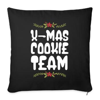 L’équipe des biscuits de Noël - Housse de coussin décorative 45 x 45 cm - noir - Devant
