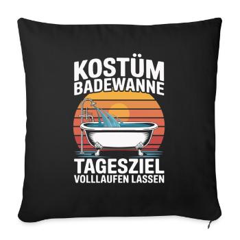 Costume de baignoire Laissez l’objectif quotidien se remplir - Housse de coussin décorative 45 x 45 cm - noir - Devant