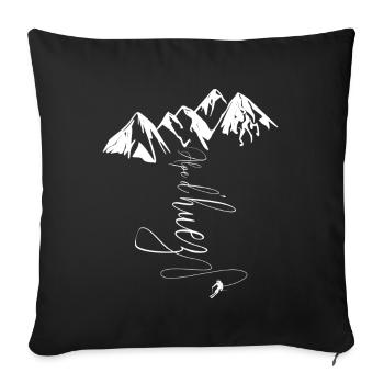 Alpe d'Huez Ile au Soleil Ski Isère Grandes Rousse - Sofa pillowcase 17,3'' x 17,3'' (45 x 45 cm) - black - Front