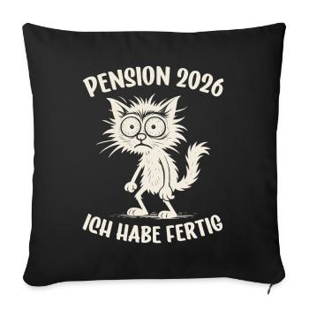 Pension 2026 Retirement Pensioner - Sofa pillowcase 17,3'' x 17,3'' (45 x 45 cm) - black - Front