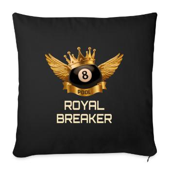 Royal Breaker – The King’s Shot  - Sofakissenbezug 45 x 45 cm - Schwarz - Vorne