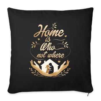 Humanité Égalité La maison est qui pas où - Housse de coussin décorative 45 x 45 cm - noir - Devant