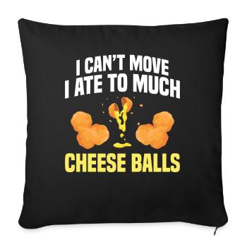  Cheese Ball Accessories Foodie Costume for Kids - Sofa pillowcase 17,3'' x 17,3'' (45 x 45 cm) - black - Front
