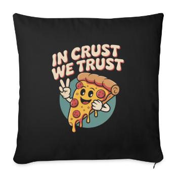 Retro Pizza - Sofa pillowcase 17,3'' x 17,3'' (45 x 45 cm) - black - Front