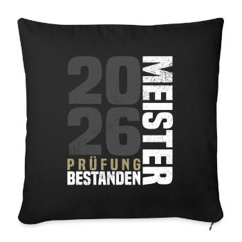 Master Craftsman Exam 2026 - Sofa pillowcase 17,3'' x 17,3'' (45 x 45 cm) - black - Front