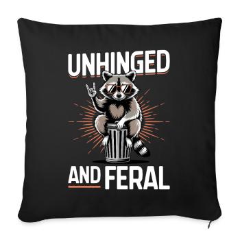 Funny Raccoon - Sofa pillowcase 17,3'' x 17,3'' (45 x 45 cm) - black - Front