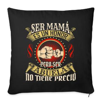 Ser mama es un honneur Abuela - Housse de coussin décorative 45 x 45 cm - noir - Devant