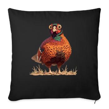 Pheasants Pheasant - Sofa pillowcase 17,3'' x 17,3'' (45 x 45 cm) - black - Front