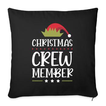 Weihnachten Crew Christmas - Sofa pillowcase 17,3'' x 17,3'' (45 x 45 cm) - black - Front