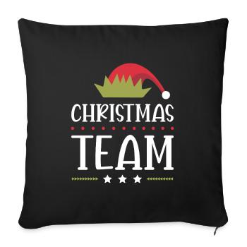 Weihnachten Team Christmas - Sofa pillowcase 17,3'' x 17,3'' (45 x 45 cm) - black - Front