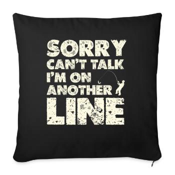 Autre ligne – Chemise Line-Pun - Housse de coussin décorative 45 x 45 cm - noir - Devant