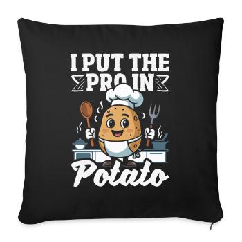 Taters Over Haters Kartoffel - Sofakissenbezug 45 x 45 cm - Schwarz - Vorne