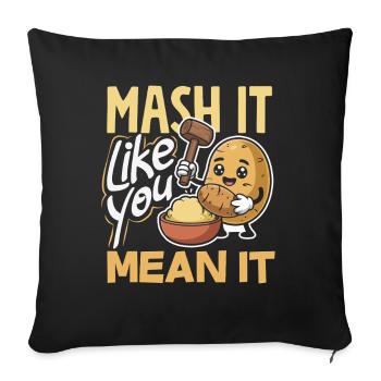 Taters Over Haters Kartoffel - Sofakissenbezug 45 x 45 cm - Schwarz - Vorne