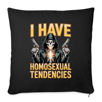 I Have Homosexual Tendencies Unwearable Bootleg - Sofa pillowcase 17,3'' x 17,3'' (45 x 45 cm) - black - Front