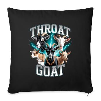 Throat Goat Meme Y2K Bootleg Unwearable - Sofa pillowcase 17,3'' x 17,3'' (45 x 45 cm) - black - Front
