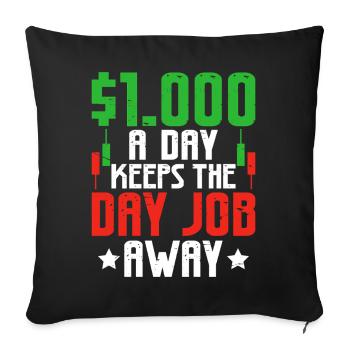 Trading Boursier Crypto Trader Boursier - Housse de coussin décorative 45 x 45 cm - noir - Devant