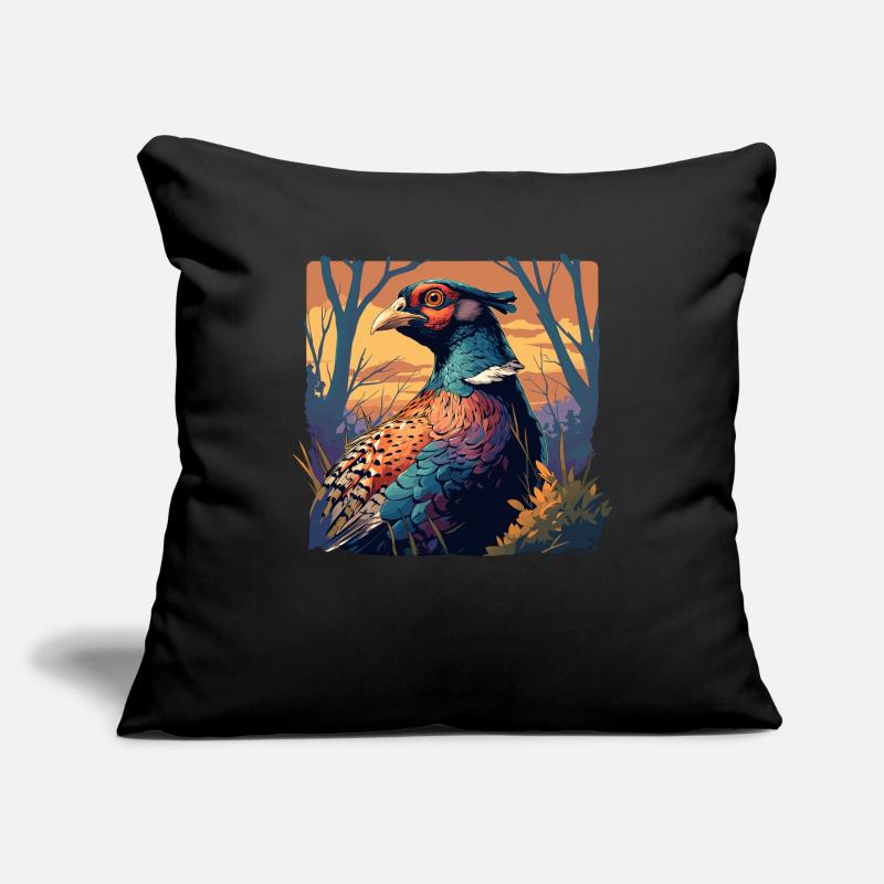 Faisans Faisan Housse de coussin décorative 45 x 45 cm