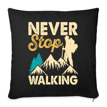 Hiking Hiker Mountaineer Gift - Sofa pillowcase 17,3'' x 17,3'' (45 x 45 cm) - black - Front