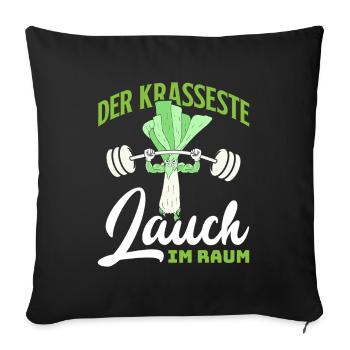 Weightlifters THE CRAZIEST LEEKS IN THE GYM Funny - Sofa pillowcase 17,3'' x 17,3'' (45 x 45 cm) - black - Front