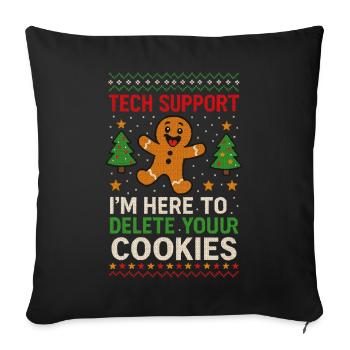 Support technique Je suis ici pour supprimer vos cookies - Housse de coussin décorative 45 x 45 cm - noir - Devant