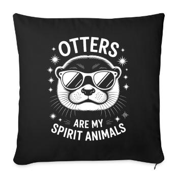 Otter Spruch Otters Lustiges Otter Geschenk - Sofakissenbezug 45 x 45 cm - Schwarz - Vorne