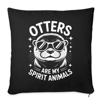 Otter Spruch Otters Lustiges Otter Geschenk - Sofakissenbezug 45 x 45 cm - Schwarz - Vorne