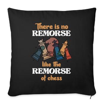 Chess Repentance: No Regrets Like in the Game - Sofa pillowcase 17,3'' x 17,3'' (45 x 45 cm) - black - Front