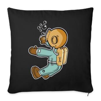 Plonger - Housse de coussin décorative 45 x 45 cm - noir - Devant