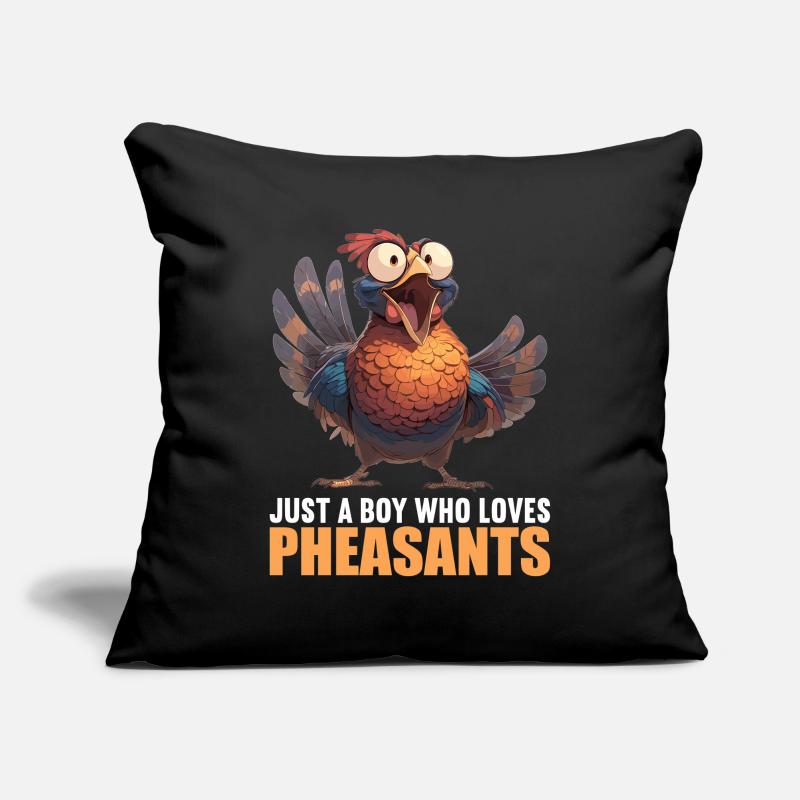 Faisans Faisan Housse de coussin décorative 45 x 45 cm