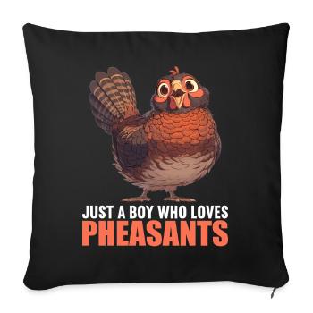 Pheasants Pheasant - Sofa pillowcase 17,3'' x 17,3'' (45 x 45 cm) - black - Front