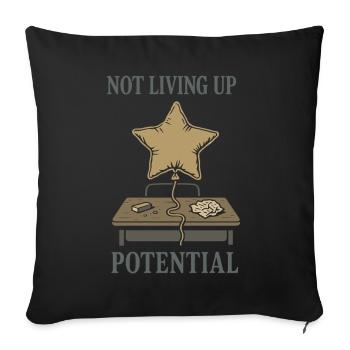 Diplômé très doué en burn-out avec des résultats scolaires - Housse de coussin décorative 45 x 45 cm - noir - Devant