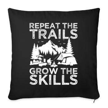 scout garçons Scouting Repeat The Trails Scout - Housse de coussin décorative 45 x 45 cm - noir - Devant