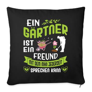Garden Gardener Gardening Gardening Gardening Gardening - Sofa pillowcase 17,3'' x 17,3'' (45 x 45 cm) - black - Front