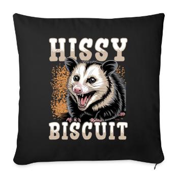 Funny Opossum - Sofa pillowcase 17,3'' x 17,3'' (45 x 45 cm) - black - Front
