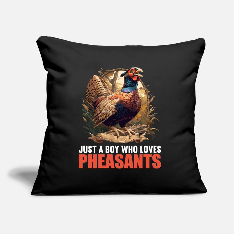 Faisans Faisan Housse de coussin décorative 45 x 45 cm