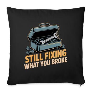 Handwerker Humor - Sofakissenbezug 45 x 45 cm - Schwarz - Vorne