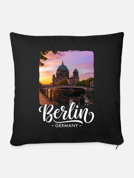 Berlin - Sofakissenbezug 45 x 45 cm - Schwarz