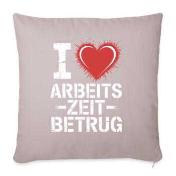 J’aime Temps de travail Fraude Pas de crime Bureau de l’emploi - Housse de coussin décorative 45 x 45 cm - taupe clair - Devant