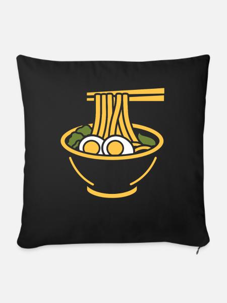 Ramen - Sofakissenbezug 45 x 45 cm - Schwarz