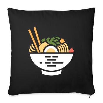 Ramen - Sofa pillowcase 17,3'' x 17,3'' (45 x 45 cm) - black - Front